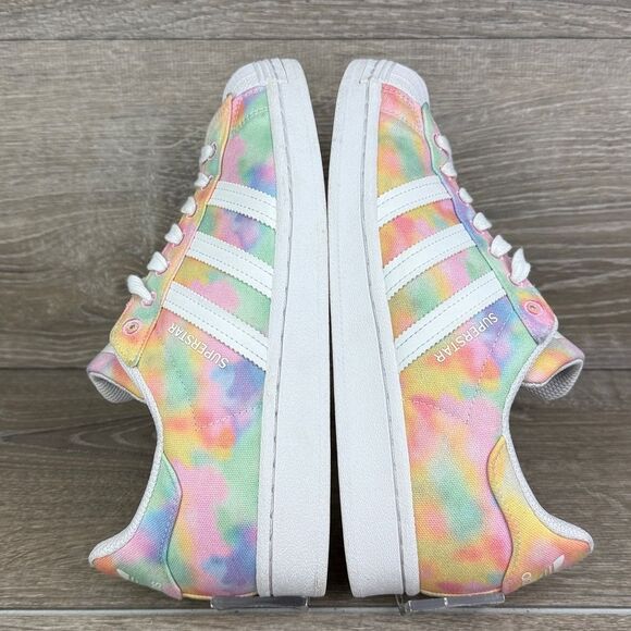Adidas Superstar Women’s Sz 8.5 Pastel Tie-Dye Low Top Lace Up Sneakers FY1268 - Picture 10 of 10
